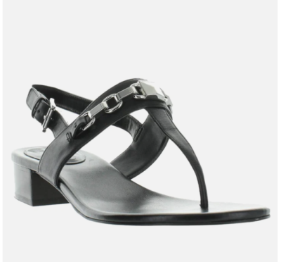 MICHAEL KORS Charlton Thongs Slingbacks Sandals Black Genuine Leather Size  11 | eBay