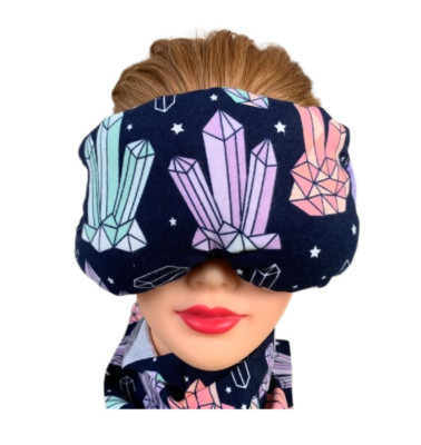 Eye Mask Lavender Eucalyptus,Sinus, Herbal Pack, Hot Cold Pack, Crystals