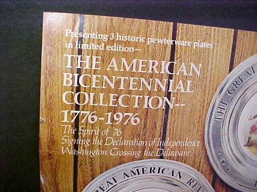Lot American Bicentennial 1776-1976 Pewter Plates Order Form WT Grant + Brochure - Bild 3 von 7