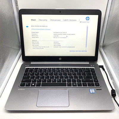 HP EliteBook Folio 1040 G3 14'' | i7-6600U 2.60GHz | 16GB RAM | No SSD | GRADE C