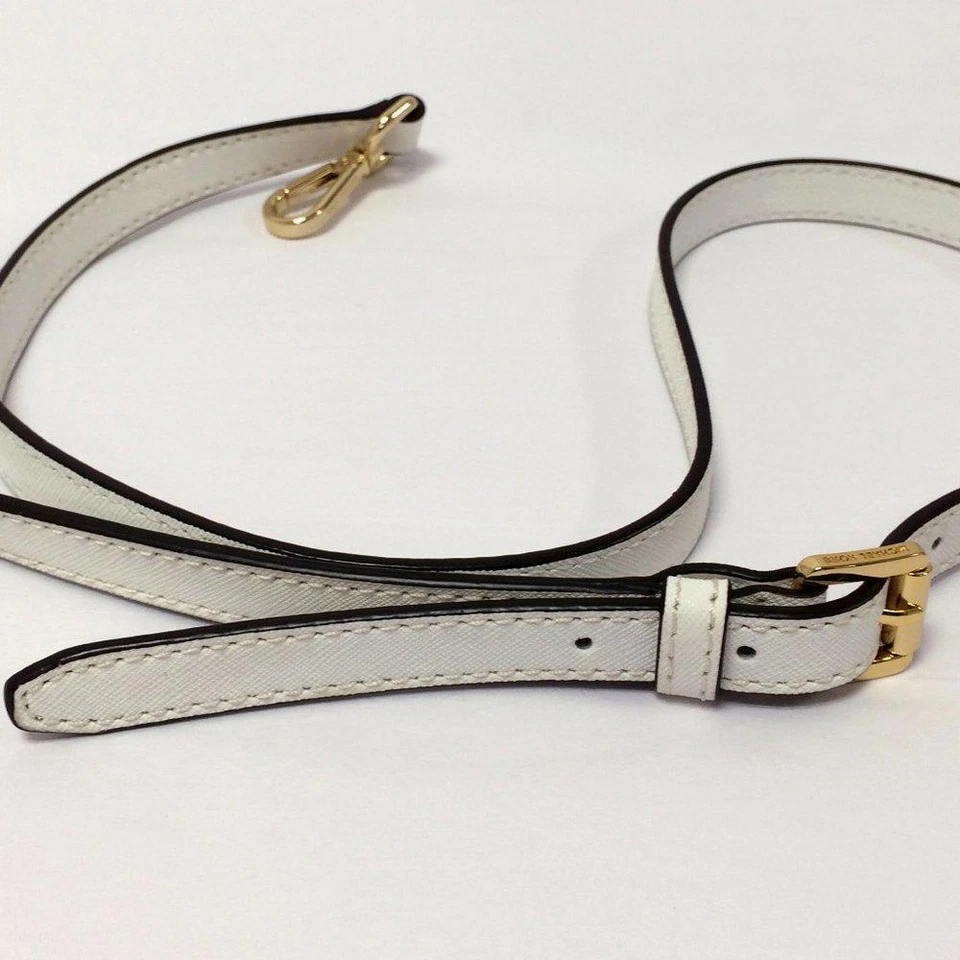 Cartera Michael by Michael Kors Selma óptica de cuero blanco Foto 4 de 4