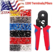 1200PCS Cord Pin End Bootlace Ferrule Cable Terminals Set Crimp Wire Connectors