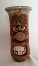 Vintage GADZOOKS Funny Face Mug Signed KS 3D Face Tall Mug EXCELLENT