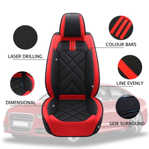 For Chevrolet Auto Car Seat Cover Full Set Leather 5-Seat Front Rear Protector. - Picture 77 of 129