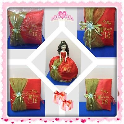 Photo Album Bible Guest Book Pillow Set Mis Quince Años Quinceanera Doll Photo Album Bible Guest Book Pillow Set Mis Quince Años Quinceanera Doll