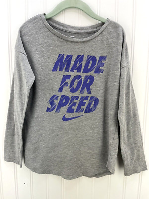 Nike Dri-Fit Made for Speed Girl's Long Sleeve Shirt  6-7  Yrs 6X Large Top