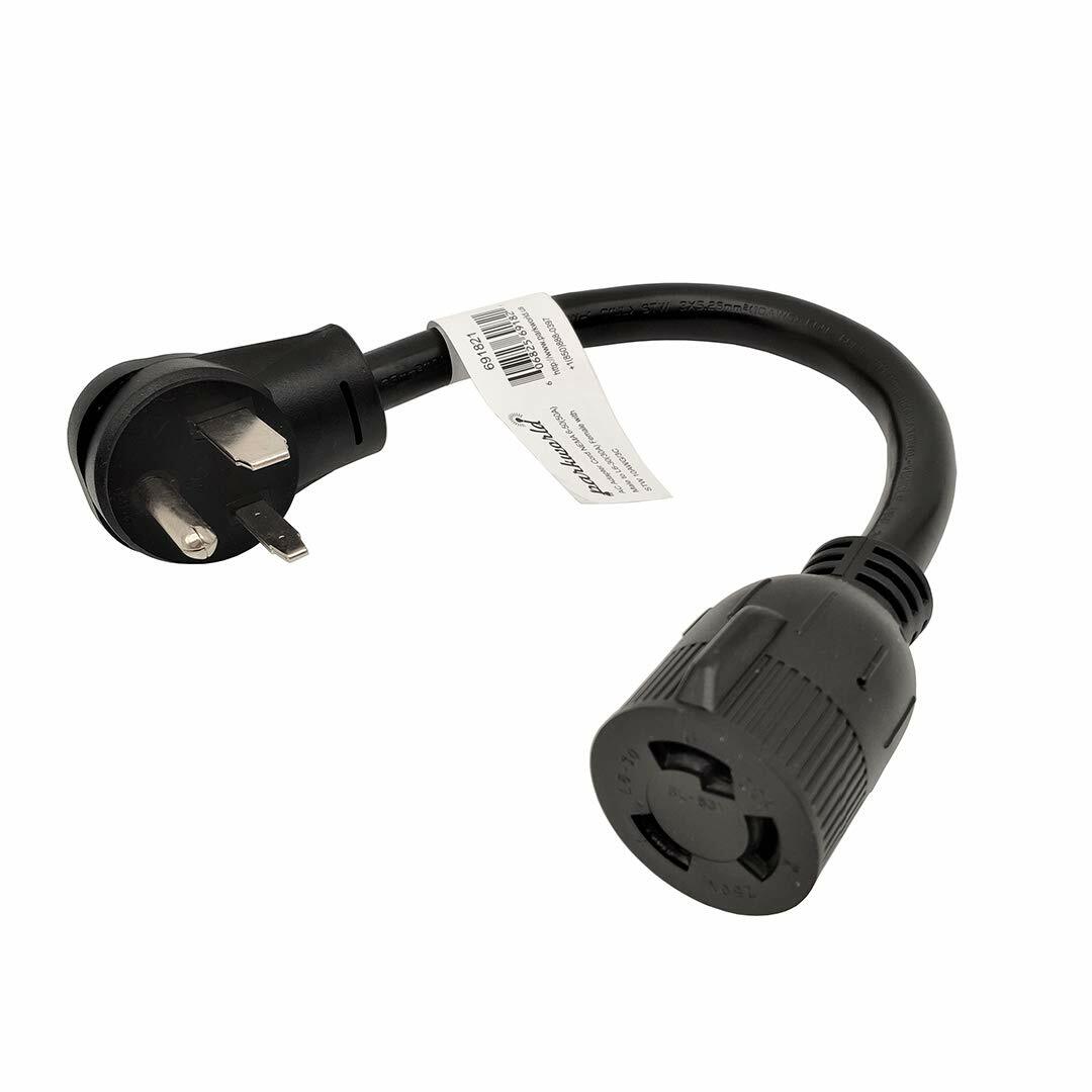 Welder 6-50P Male to Locking L6-30R Female, 30A, 250V, Adapter Cord, 12 inch