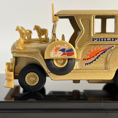 Philippine Golden Jeepney Miniature car With Display Box Pull Back