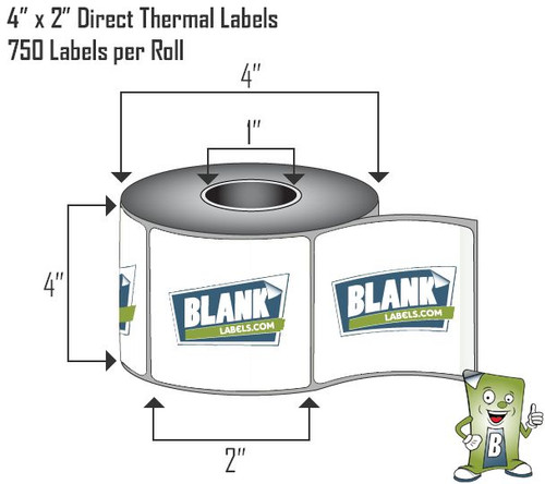 Zebra Labels 4x6 12 Rolls Direct Thermal Labels 4x6 Inch - 250 Labels Per Roll For Zebra LP2844 & Eltron ZP-450 6x4 Thermal Labels - Foto 9