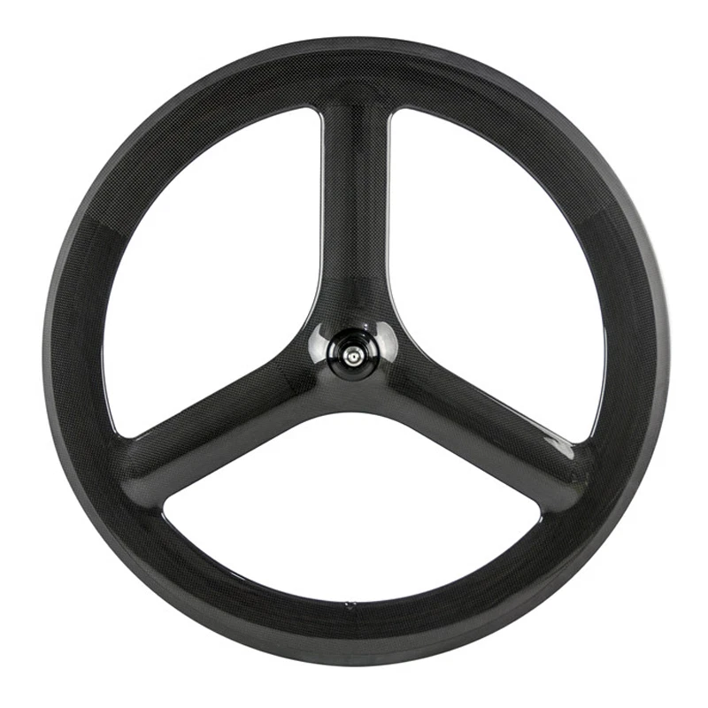 Fixed Gear 65mm Tri Spoke Carbon Wheels Single Speed Track 3 Spoke
