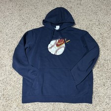 Mens L Nike Sportswear Club Fleece Pullover Hoodie Sweatshirt Baseball M31777D