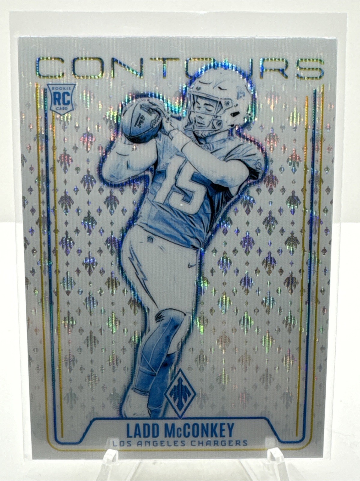2024 Panini Phoenix - Contours Ladd McConkey #CON-LMY Wave Parallel (RC)