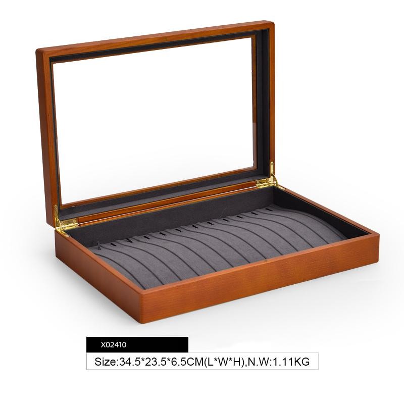 Oirlv Wooden Jewelry Box Retro Jewelry Display Ring Necklace Earring Bracelet Bo