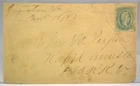 1863 CONFEDERATE CIVIL WAR COVER WITH 10 CENT CONFEDERATE STAMP - CSA #11-AD