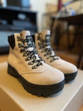 Belstaff Men's Cream and Black Boots (size 7.5)