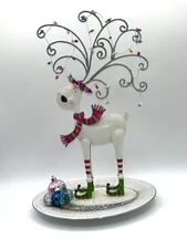 Pier One Christmas Metal Glitter Reindeer I'm all strung out on Christmas! OOAK