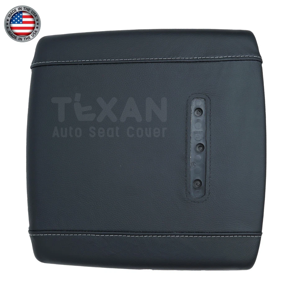 Cubierta de tapa de consola central de cuero sintético negra para Dodge Ram 1500 2024 2025 Foto 2 de 4