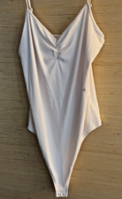 American Eagle Ribbed Beige Cami Bodysuit Size XL NWOT