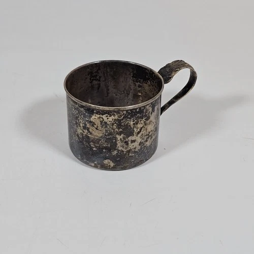 Vintage Lunt Sterling Silver Baby Cup Child's Mug 551 Acanthus Leaf Handle 29g