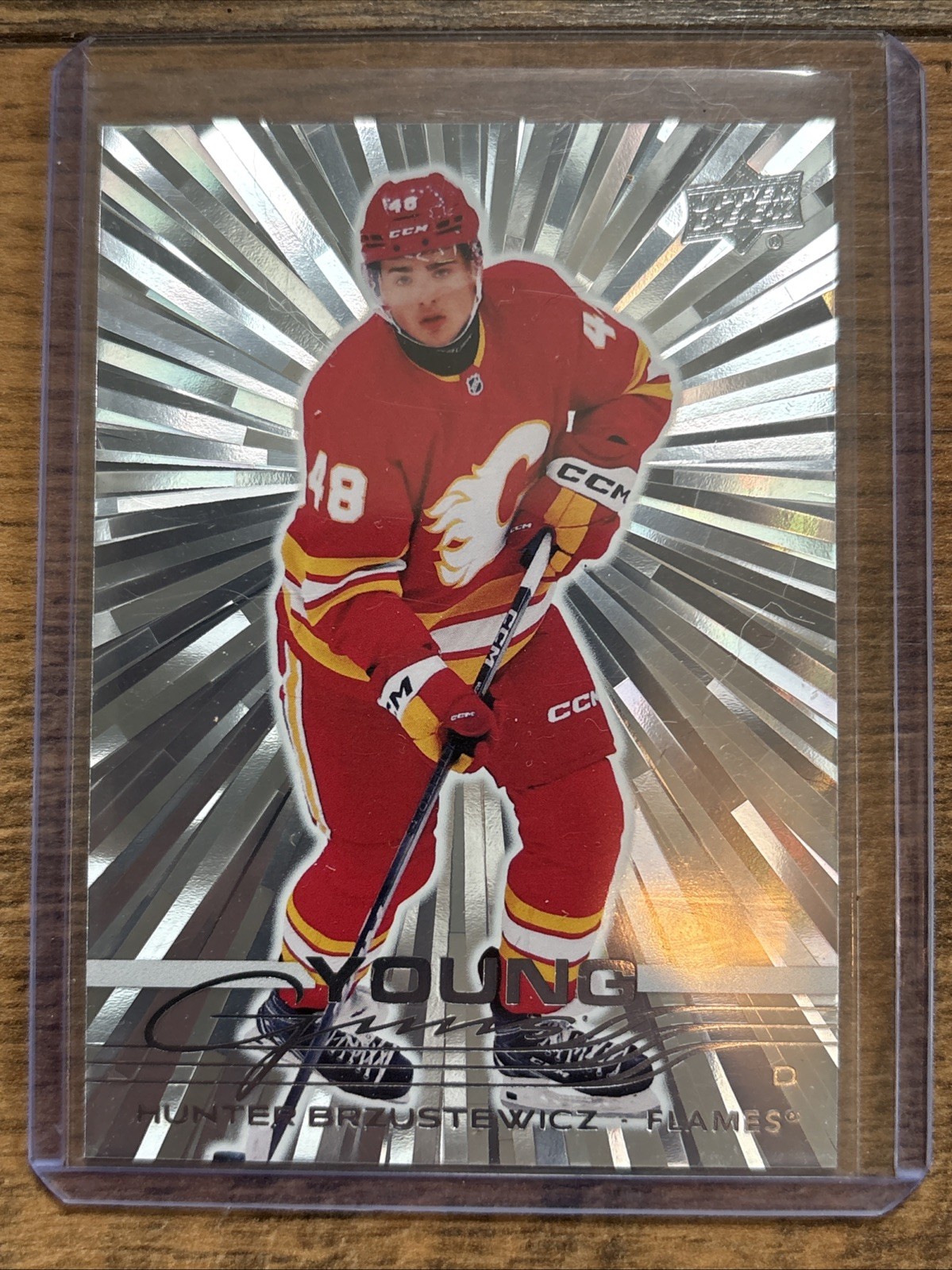 2025-26 Upper Deck Series 2 Hunter Brzustewicz Young Guns Outburst RC #455
