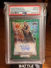 2023 Prizm Deca Signature Green Shimmer FOTL Jamal Crawford GEM 10 Clippers