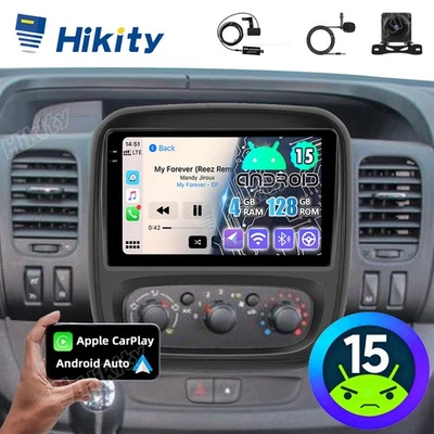 4+128GB CarPlay Android 15 FM Autoradio Für Opel Vivaro B Renault Trafic 3 DAB+ - Bild 1 von 4