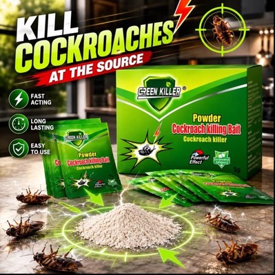 10pcs Cockroach killing Bait powder poison kills insects Ants bugs 