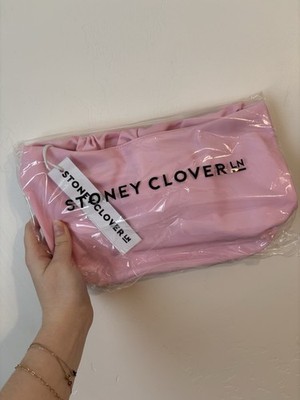 Stoney Clover Nylon Scrunch Handle Zipper Hand Bag Flamingo Pink SCL-SHB-005