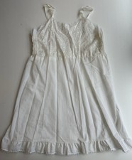 VTG Childrens Ivory Embroidered Night Gown / Slip Dress