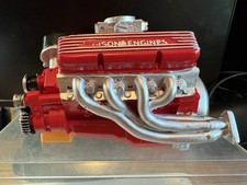 New Cison Gasoline V8 Small Block Engine Assembled Replica Red Nib 4x4x6 Rare