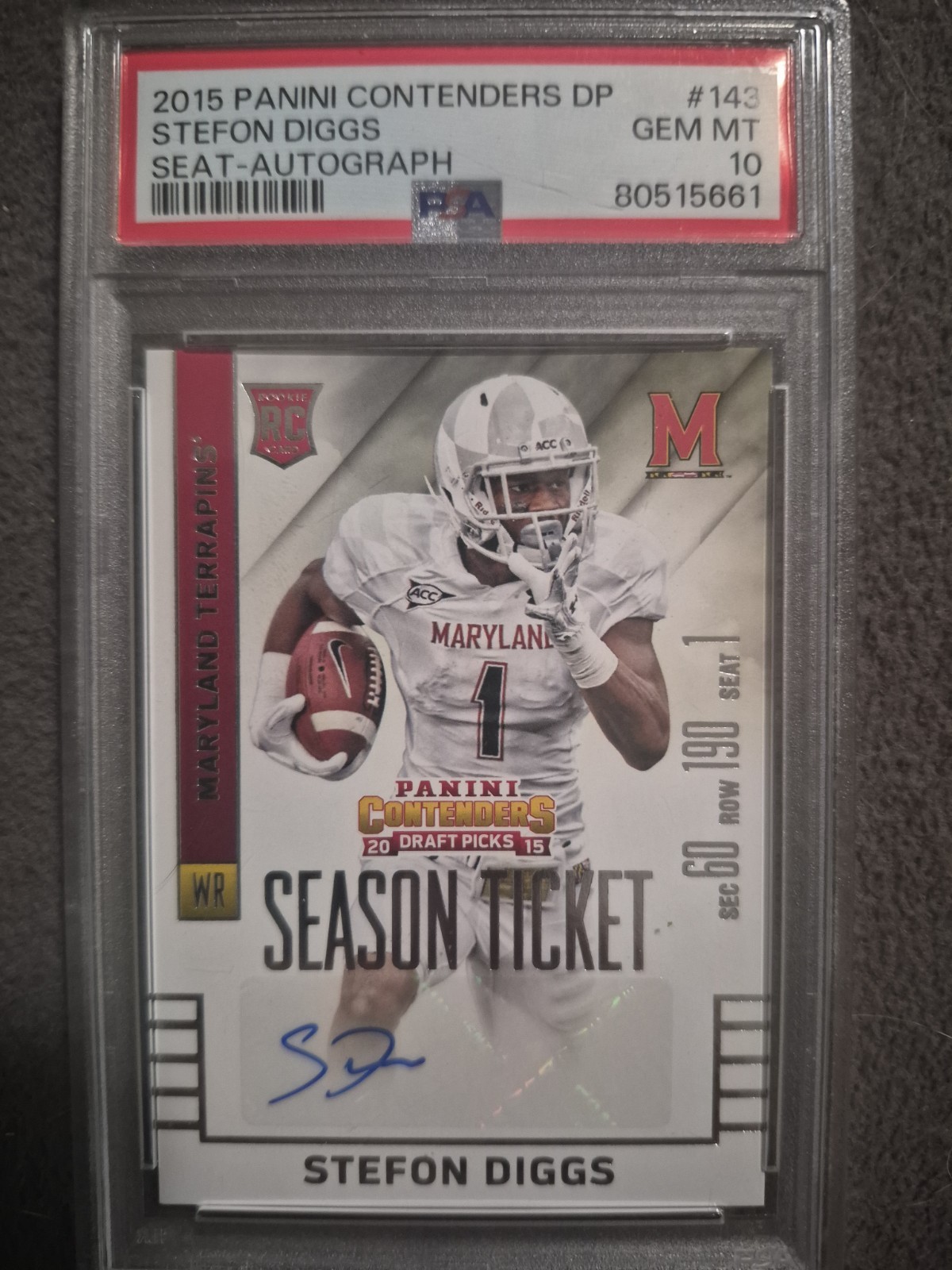 Stefon Diggs Panini Contenders Draft Picks #143 Autograph