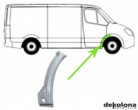 Radhaus Reparaturblech FüR Mercedes Vito Bus V-Klasse Rechts Vorne 96-03