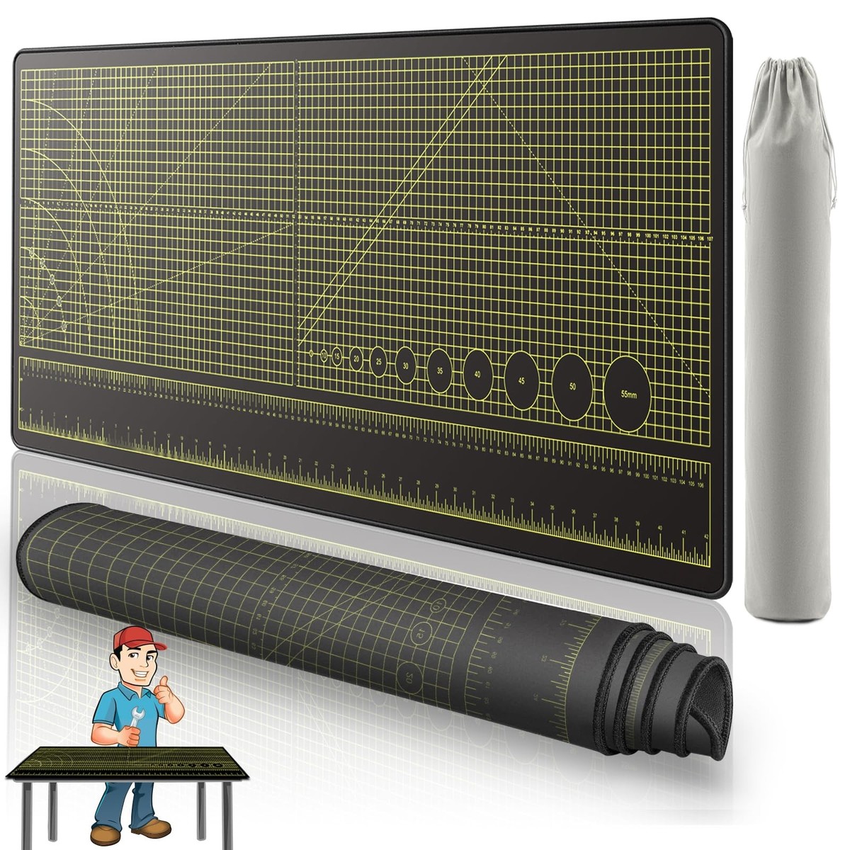 ‌2F22E Premium Portable Workbench Mat 43.31