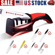 Knife Sharpener Professional Ceramic Tungsten Kitchen Sharpening System 4 Stage