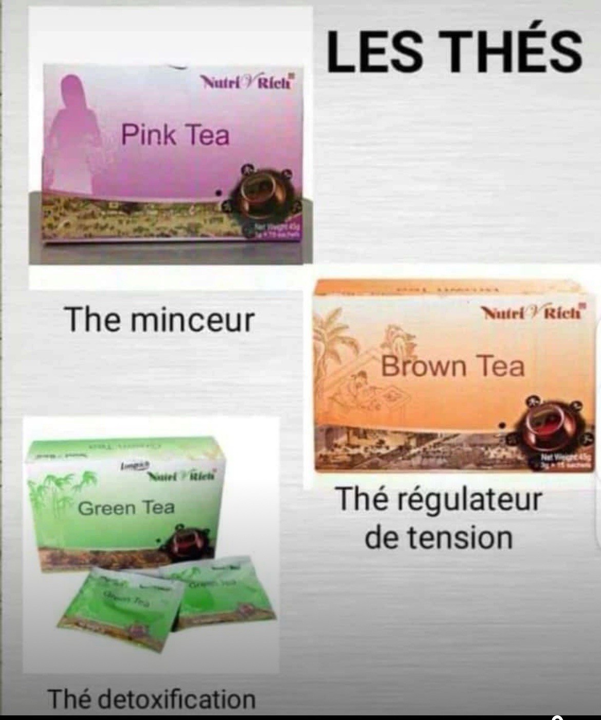 Trio Des Thés Longrich pour retrouver légèreté et vitalité