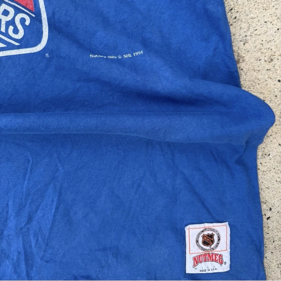 Camiseta Para Hombre Vintage 1994 Nuez moscada New York Rangers Talla L Hecha en EE. UU. NHL Foto 2 de 4