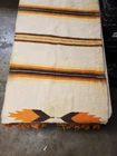 Vintage Wool Horse Saddle Blanket Rug Orange Brown Southwestern Cowboy Decor