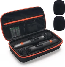 Wireless Microphone Case for JBL Wireless 2 Microphone System, Handheld Dual Mic