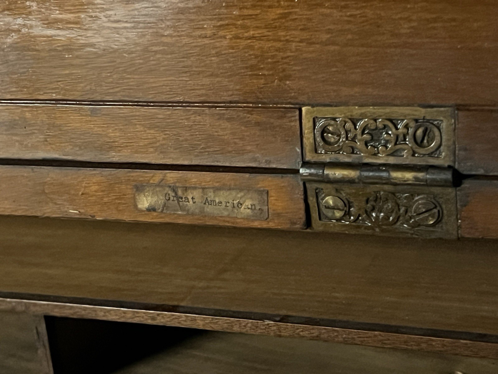 Antique 19th C. WOOTON DESK - STANDARD GRADE BURL WALNUT PATENT PAT