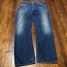 Vintage 2005 Levi's 501 3907 Dark Wash Blue Denim Jeans Mens 36x32 Faded Y2K
