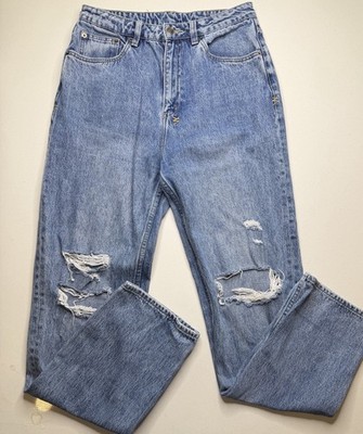 New Ksubi Playback Vibez Trashed Denim Jeans Womens Size 28 Distressed Blue