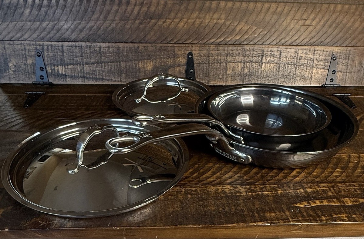 Hestan Nanobond Titanium Stainless-Steel Skillet Covered Fry Pan