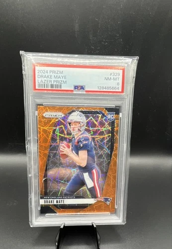 2024 Panini Prizm - Rookies Drake Maye #329 Lazer Prizm (RC)