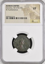 Roman Empress Severina Coin 274-275AD NGC Graded Very Fine Aurelianus Scarce