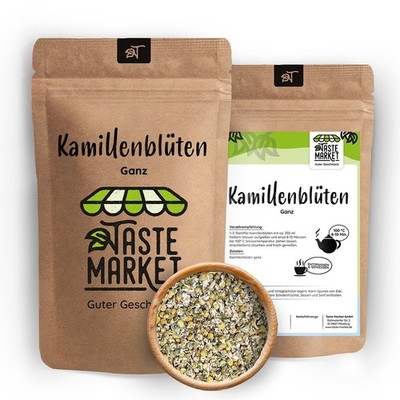 1kg Kamillenblüten getrocknet lose Tee ganz Kamillentee Taste Market 