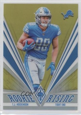 2019 Panini Phoenix Rookie Rising Yellow 52/75 TJ Hockenson #10 RC 0mb9