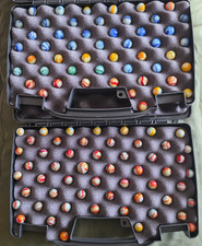 Vintage Peltier Marbles Lot Mostly UV with Gray Base Plus Other Pelts Free Ship