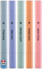 DIVERSEBEE Bible Highlighters Assorted Colors, 5 Pack No Bleed Du