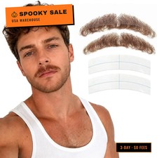 Human Hair Fake Mustache and Beard for Costumes  Theater