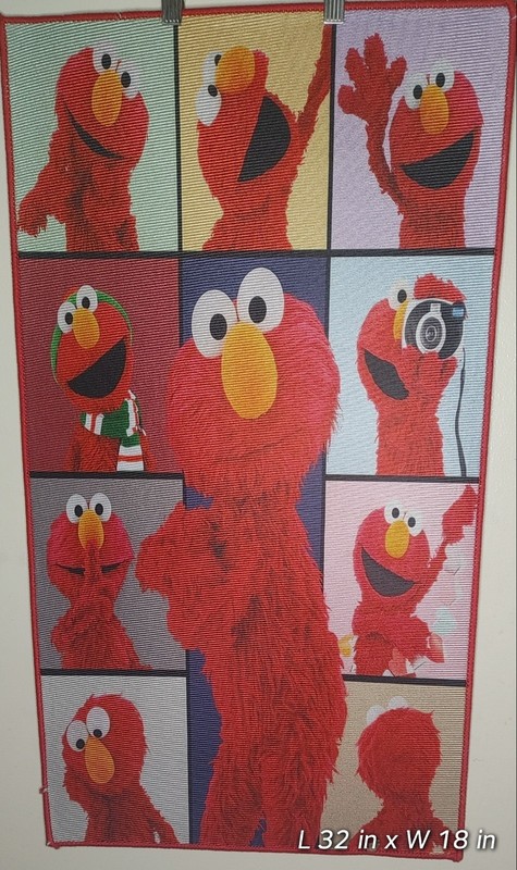 ELMO ALL OVER Custom Flat/Not Fluffy Detailed Area Rug Mat